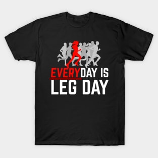 Everyday Is Leg Day Female Running T-Shirt